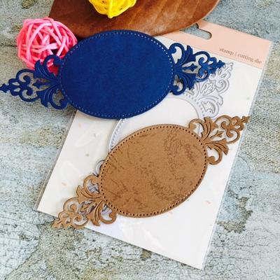 Spitze ovaler Rahmen stirbt Schneiden Prägung Scrapbooking Handwerk sterben für DIY Briefmarken Album Karte Schablone