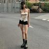 European and American style summer new models neck wrap chest thin Spice girl slim sleeveless versatile solid color suspender woman