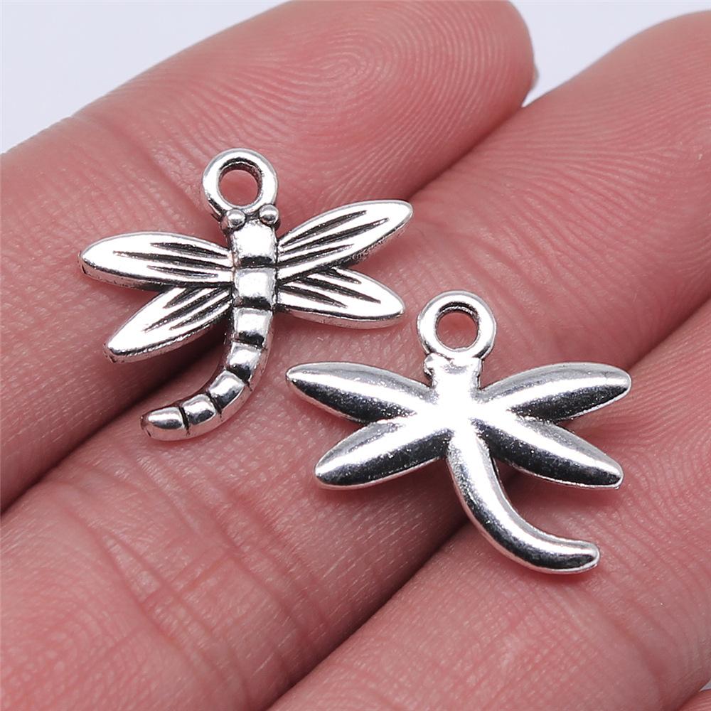 20pcs Dragonfly Charms Antique Silver Color Dragonfly Charms Pendants For Bracelets Dragonfly Charms Making Jewelry