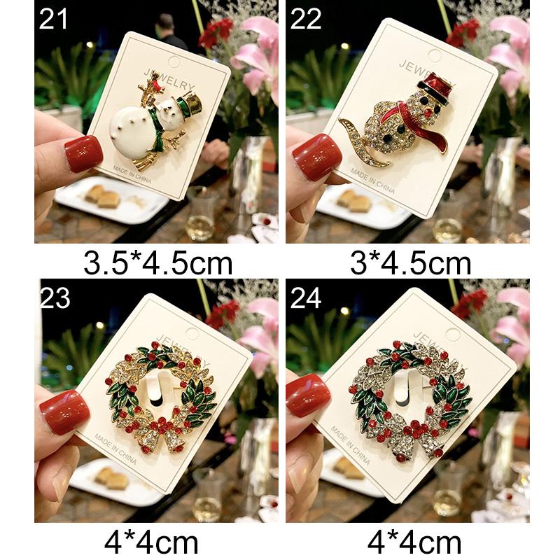 1pc presentes de festa de cristal coleções de natal broche pinos jóias decoração acessórios de casamento