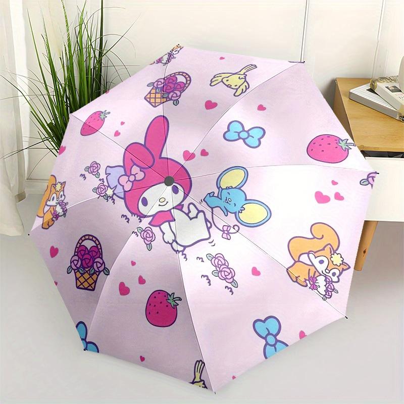 

1pc My Melody Spring Basket Umbrella with Plastic Handle,Suitable for All Seasons Home Travel Outdoor UmbrellaSanlio524