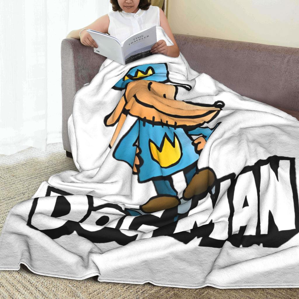 Dogman Cool Manga Comic Fleece Blankets Dog Man Funny Throw Blanket for Bed Sofa Couch 200x150cm Rug Piece Lightweight Thin