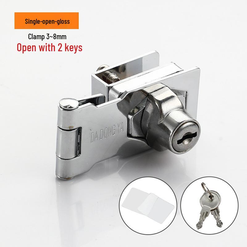 No-Drill Double Door Glass Cabinet Lock for Display & Pet Cabinets