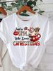 Christmas TShirt for Women Casual Crew Neck Top with Slight Stretch Festive Graphic Tee Womens Harajuku Short Sleeve Casual