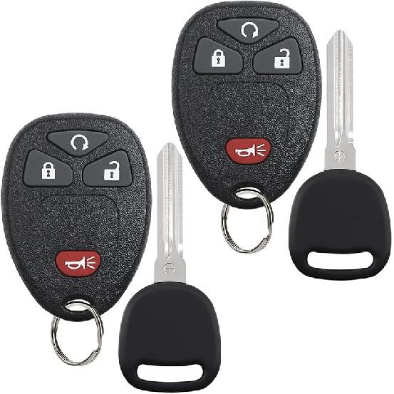 2-Pack Key Fob Replacement for Chevy Silverado 1500 2500 3500,Traverse Tahoe Equinox Suburban,GMC Acadia Savana Sierra Yukon, Buick Enclave, Saturn