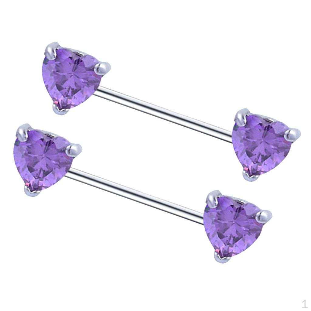 1 Пирсинг сосков-штанга из нержавеющей стали 14g