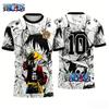 2026 Summer One Piece Luffy Retro Cosplay T-shirt Men's Oversize