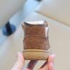 Children's snow boots, winter boys' short boots with thick fleece, girls' cotton boots, warm baby cotton shoes
