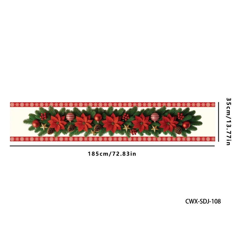 Christmas Tablecloth, Tablecloth, Holiday Party, Dining Table, Restaurant, Living Room Decoration, Banner