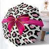 1pc Sturdy 8-Bone Auto Umbrella, Leopard Print Bow Umbrella, Digital Printed, Foldable Umbrella for On-the-Go Outdoor Use