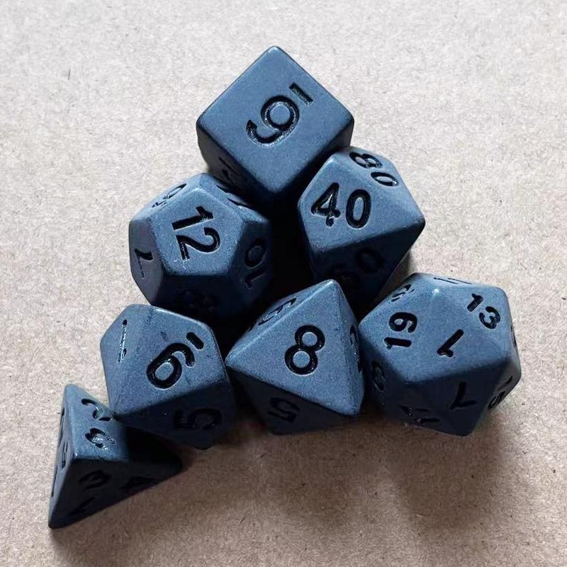 

7pcs/lot DIY Black Dice Set Multi-sided D4 D6 D8 D10 D% D12 D20 Polyhedral Dice for TRPG Entertainment Table Game Digital D Practical Use