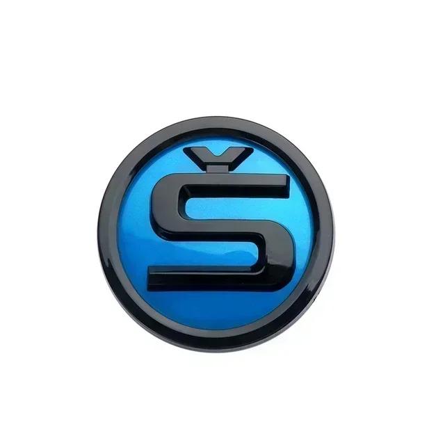 for Skoda 1PC 80mm/90mm Car Front Head Rear Tail Trunk Badge Sticker S Logo Octavia Rapid Fabia YETI A7 Superb KAMIQ Scala VRS xkbf53