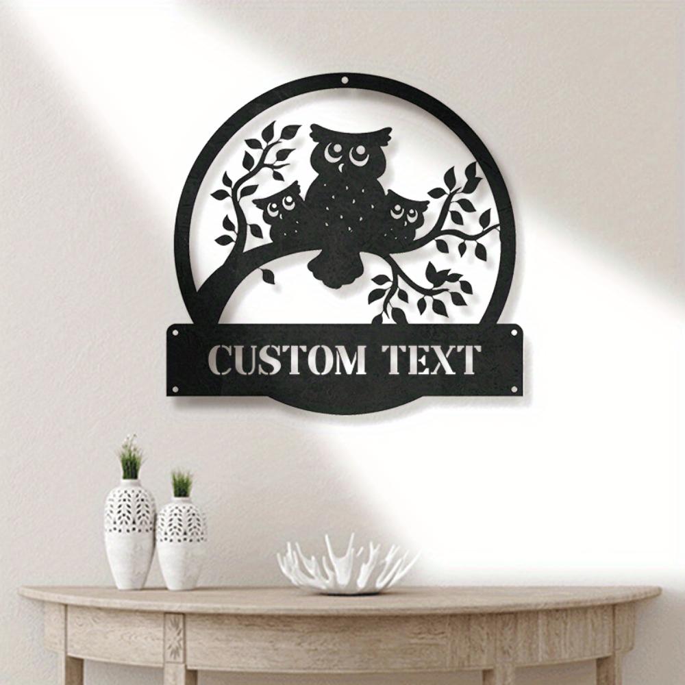 Vintage Owl Metal Wall Art, Handmade Tin Sign for Home Decor, Unique Gift for Owl Lovers