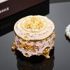 European Retro Enamel Rose Round Jewelry Box, Retro Home Enamel Dressing Table, Metal Storage Box Decoration