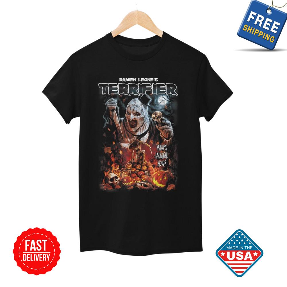 NEW Terrifier Art the Clown Halloween Poster Horror Movie T-Shirt Unise Inspired Unisex T-Shirt S
