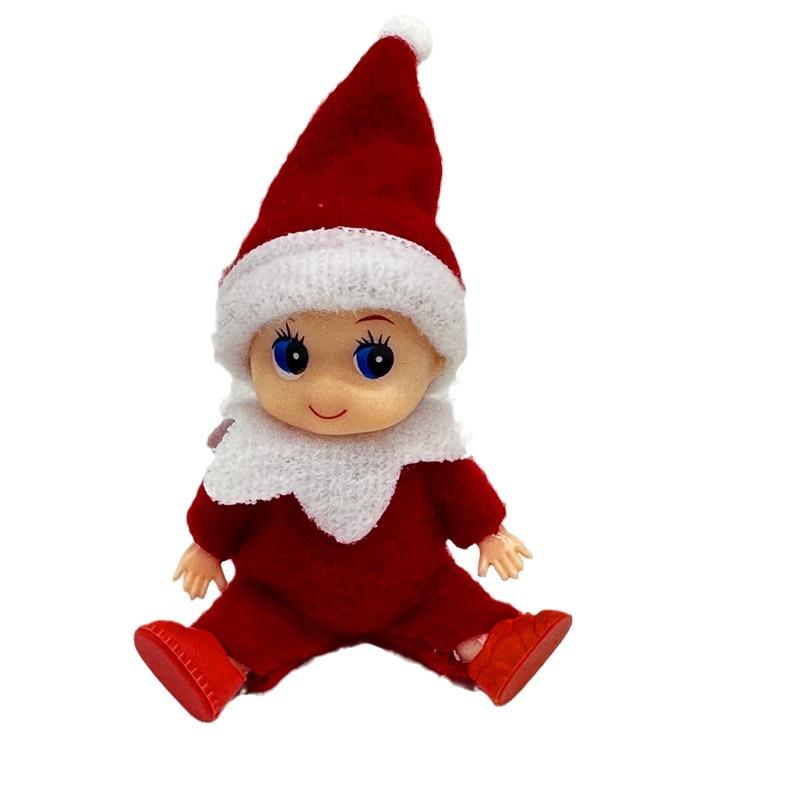 Christmas Mini Baby Elf Dolls Todder Elves Shining Kindness Craft Toddler Doll Toy Shelf Decoration Tiny Gift For Girls Kids
