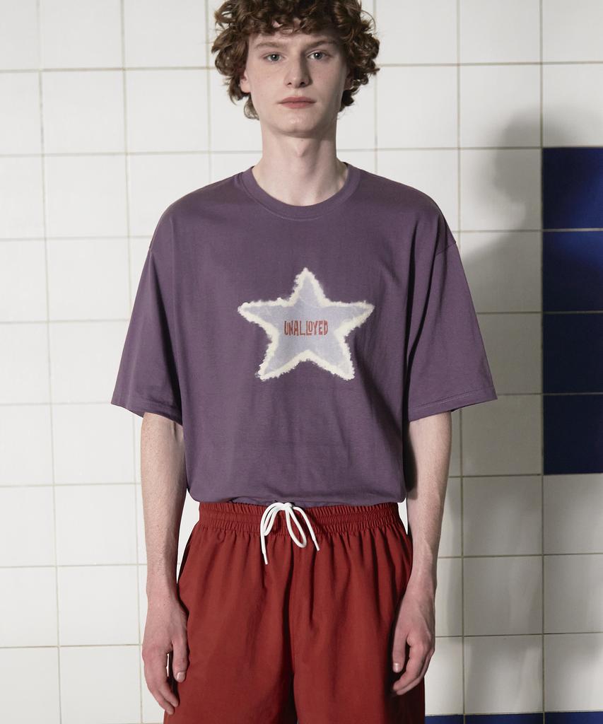 UNALLOYED Tie-Dye Star Logo T-Shirt / Purple