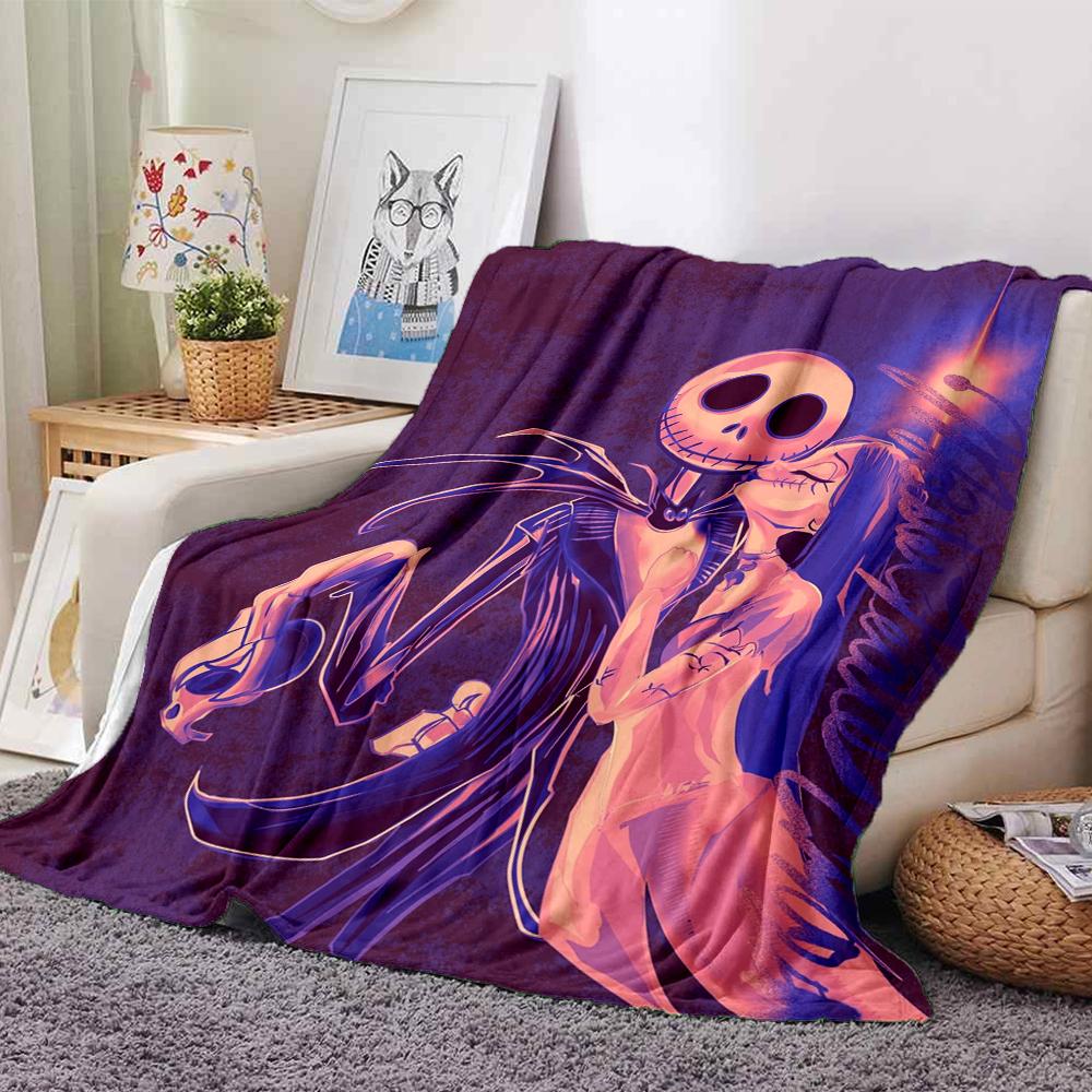 Nightmare Before Christmas Blanket Soft Throw Blanket For Home Bedroom Bed Sofa Travel Office Solid Christmas Blanket