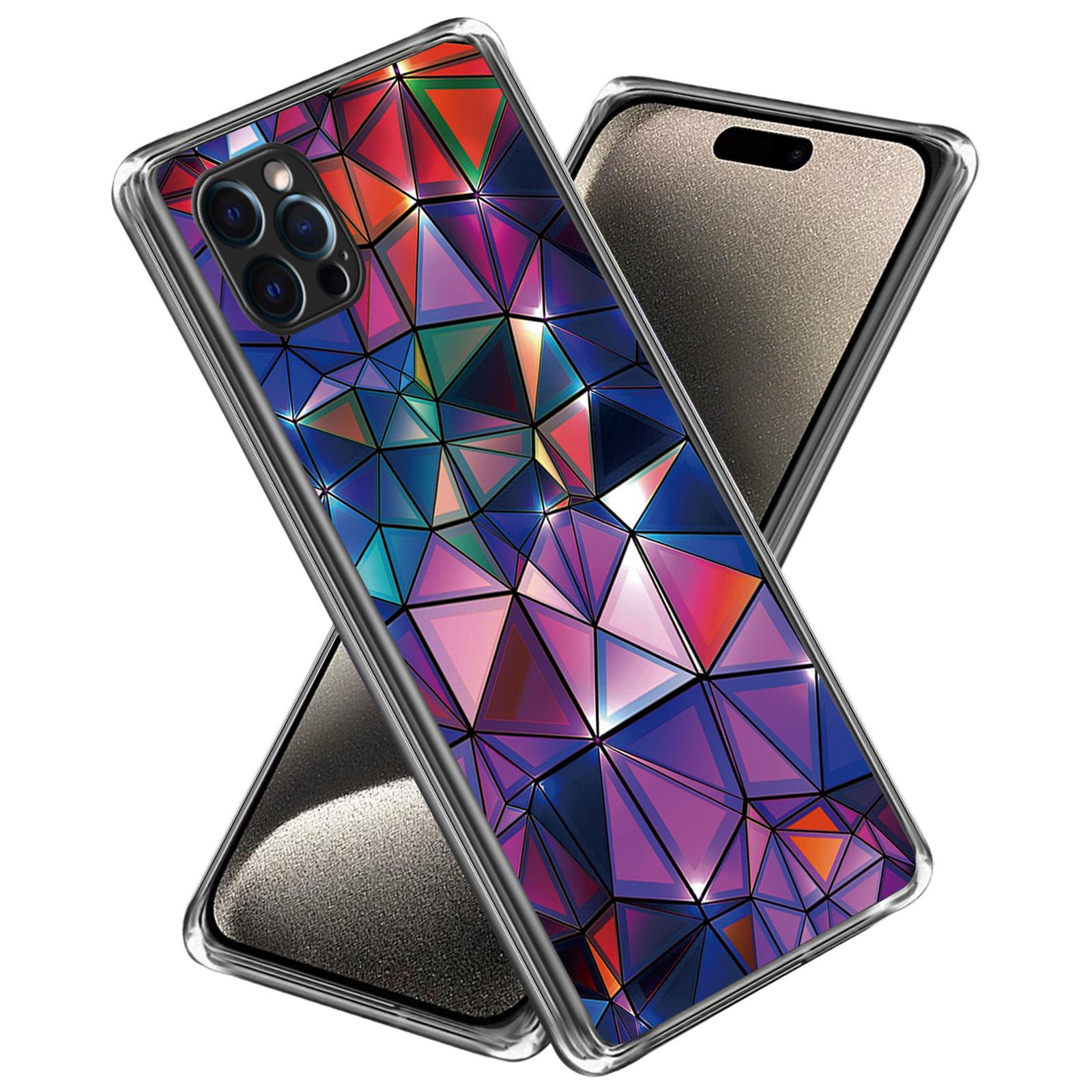 

Для iPhone 16 Pro Чехол с рисунком Печатный Противоударный ТПУ Чехол для телефона Triangle