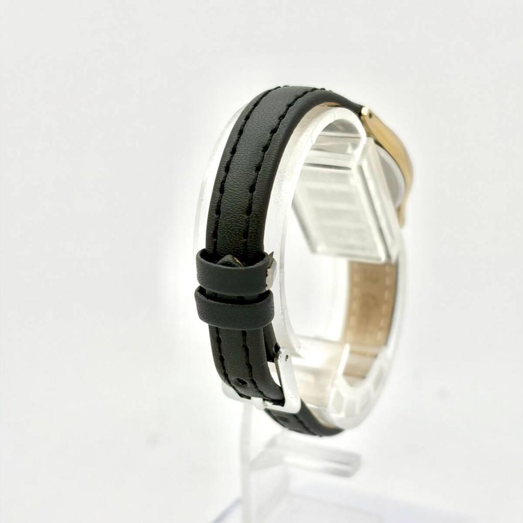 SEIKO Watch Gold Oval 2D1077 New Strap [Excellent Condition/ New Battery] Ladies' 1N01-0AW0