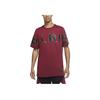 Jordan Wordmark Paris Saint-Germain Round Neck Letter Print Short Sleeve T-Shirt Men Tops Bordeaux CK9786-610