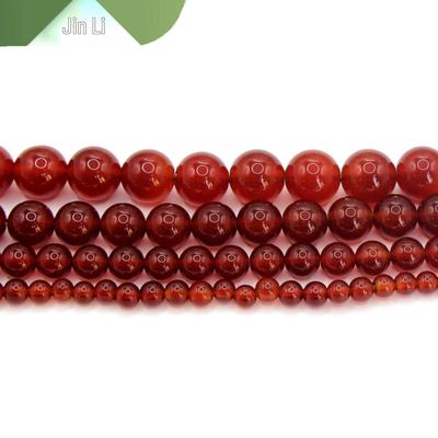 7A-Qualität Roter Achat Runde Perlen für DIY Schmuck und Accessoires – Halbfertiges Material