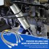 89715 Stainless Brake Lines, Front & Rear Extended Brake Lines (89702 & 89703) For 4"-6" Lift, Compatible With 1987-2006 4WD Jeep Wrangler TJ YJ XJ,