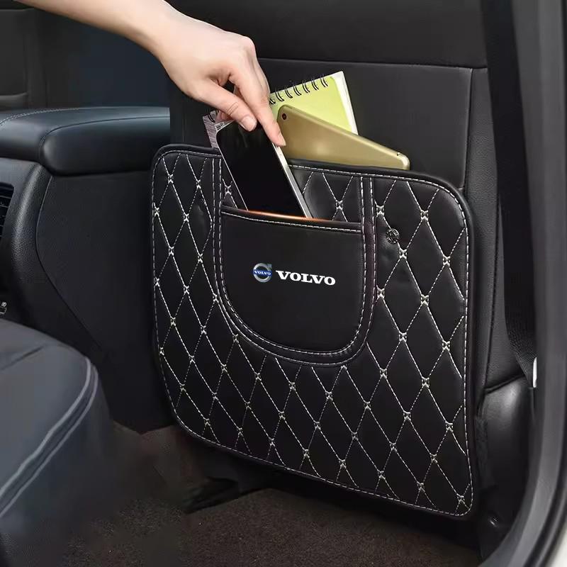 Leather Car Seat Back Anti Kick Cushion Protector Mat Cover For Volvo ES90 EC40 EX40 EM90 XC90 V90 V60 XC60 V40 S80 S60 S90 C40