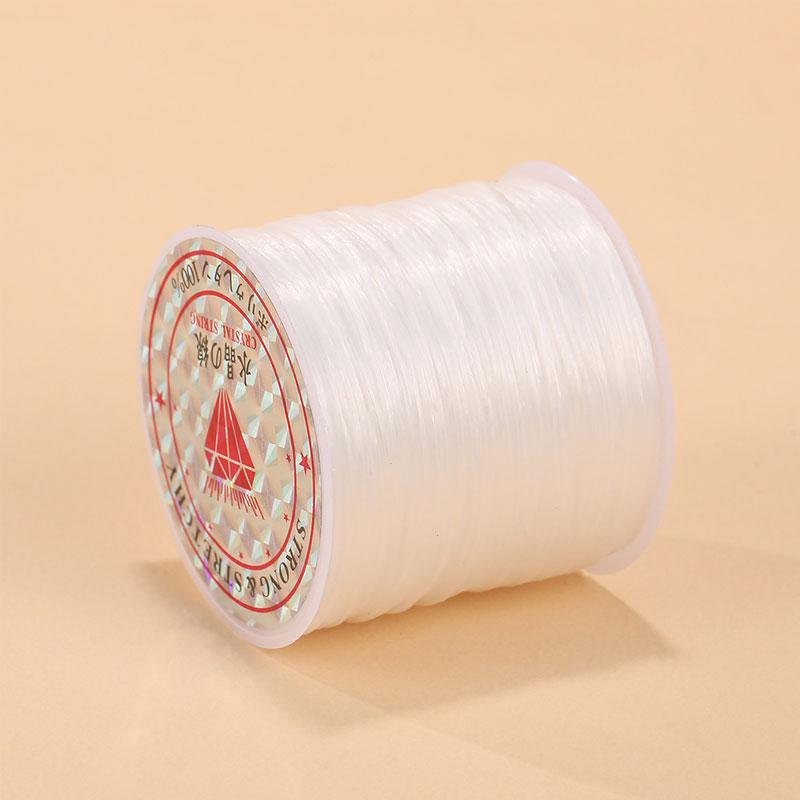1Roll Beading Thread Accessories Flat Elastic Thread Elasticity Spandex DIY 0.8mm Elastic Cord Hand Knitting