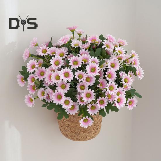 Artificial Flower Plastic Beautiful Bright Colored Aesthetic Simulation Chrysanthemum