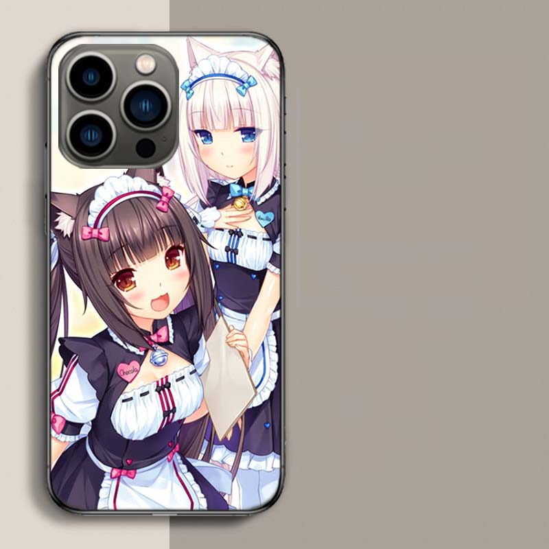 Chocola Nekopara Phone Case For Iphone 17 Air 15 Pro 14 Plus 16 Pro Max 12 13 Mini 11 16E X XS Cover Cute Fundas
