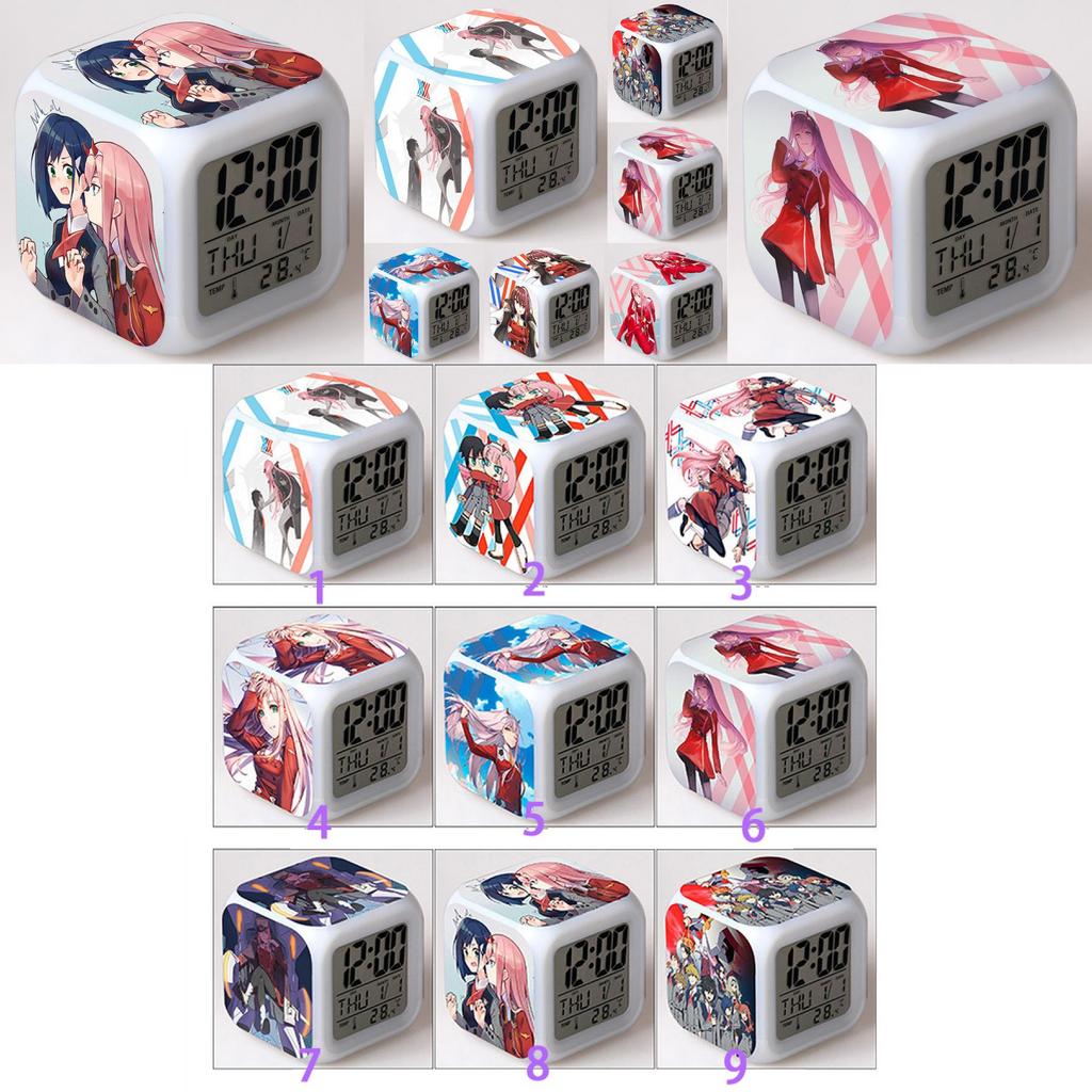 Premium Quality Darling In The Franxx Multi-function 7color Led Alarm Watch Clock For Every Room