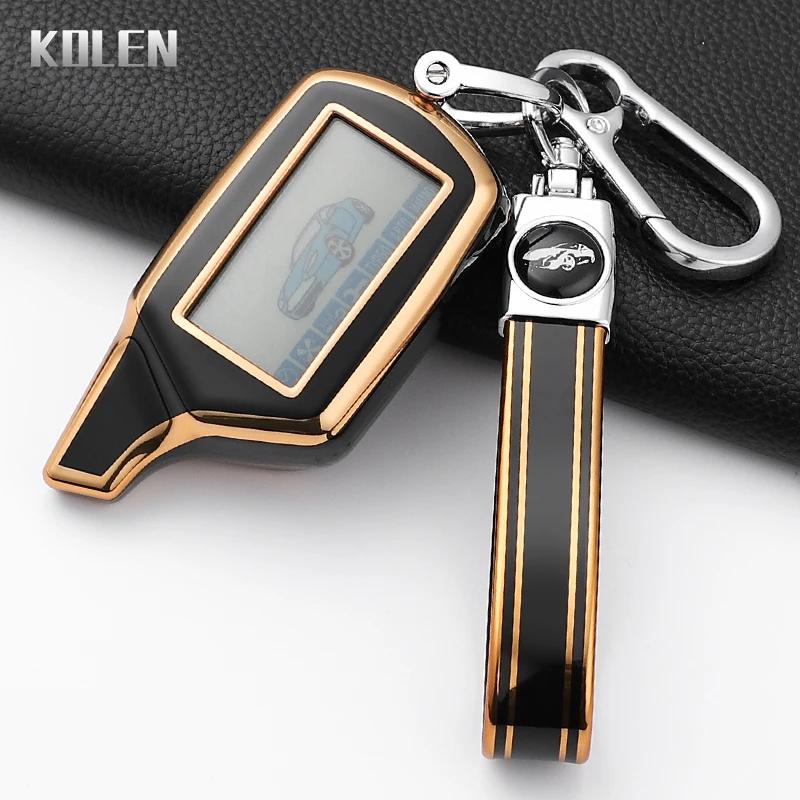 Fashion Tpu Car Key Case Cover For Starline B9 B91 B6 B61 A91 A61 V7 Russian Two Way Version Lcd Car Alarm Keychain Protector