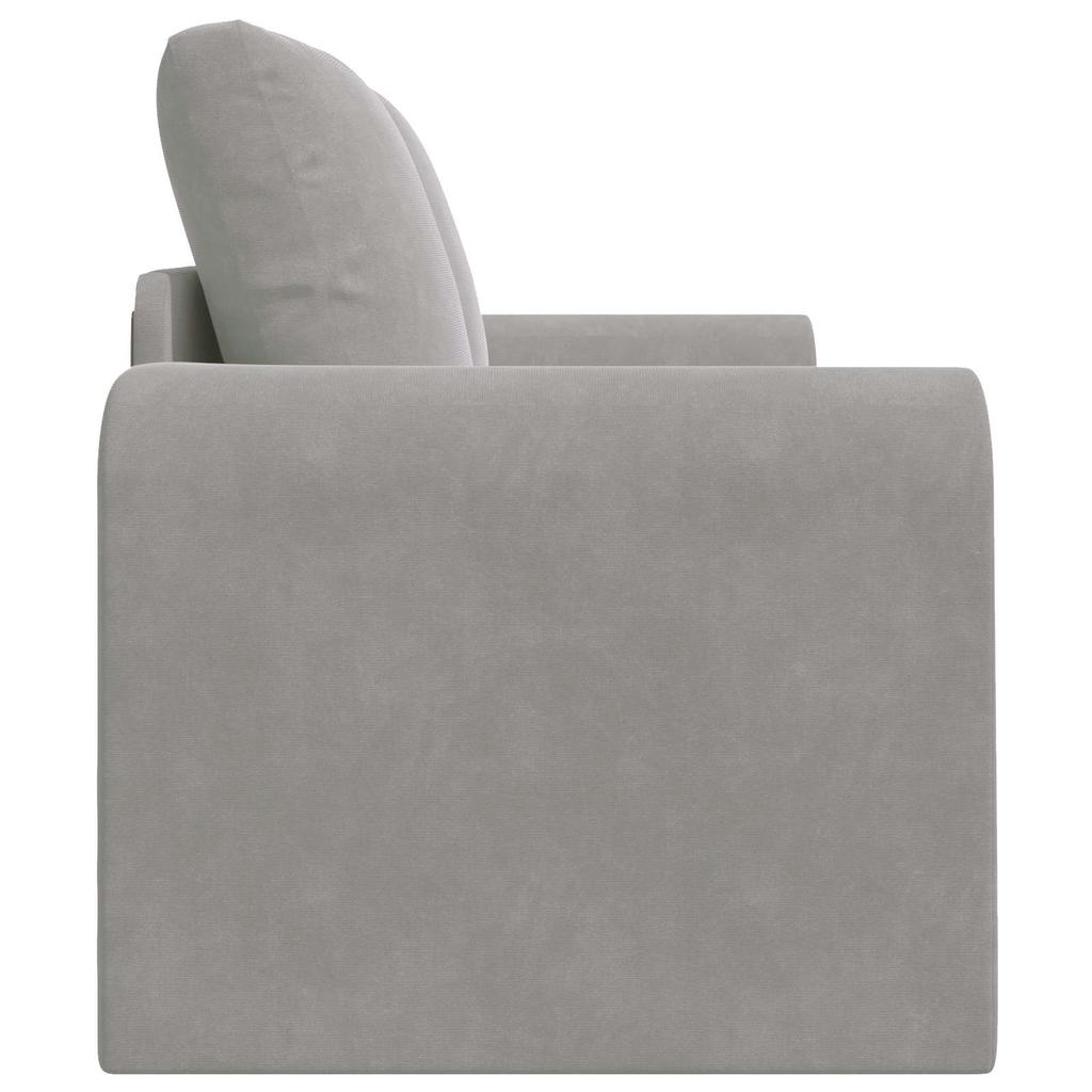 Grey Sleeper Sofa 148 X 71 X 83 Cm Velvet