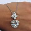 New Chic Crystal Cubic Zirconia Heart Pendant Necklace for Women Engagement Wedding Accessories High Quality Fashion Jewelry