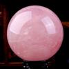 1Pcs Pink Crystal Ball Decor Delicate Powder Crystal Ornament 5Cm Wooden Base Chic Household Decoration Gift for Friends