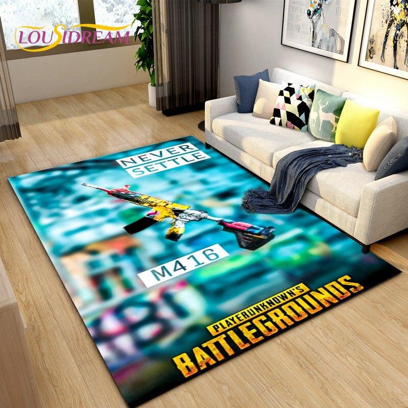 3D puška Pistole Revolverová pistole Cartoon Area Koberec,Koberec do obývacího pokoje Ložnice,Kuchyňská rohožka Koupelna Protiskluzová podložka na podlahu