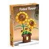 T1117-1120 Baustein Topfpflanze Blumenstrauß Orchidee Sonnenblume Rose Kleine Teile Zusammengebaut Schreibtisch-Dekorationen Kindergeschenke