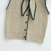 Spring 2025 Women's Sweet Bow-Collar Slim Crochet Vest