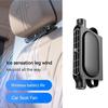 Portable Car Headrest Cooling Air Fan 3 Speeds 3000mAh Battery Rear Headrest Adjustable Dual Fan Summer Car Interior Accessories