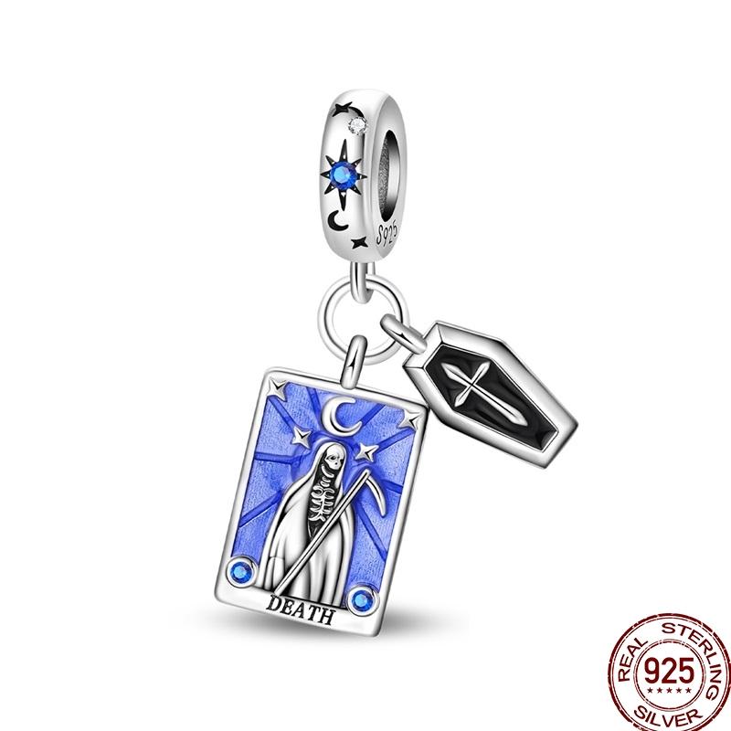 Charms Copper Tarot Card Devil Hermit Wheel Of Fortune Sun Star Pendant Fit Bracelets Necklace Diy Jewelry