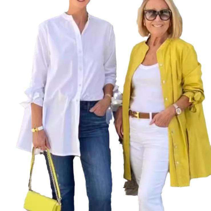 Professionelle einreihige grüne Baumwoll-Langarm-Strickjacke mit Umlegekragen