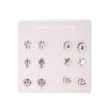 Stainless Steel Animal Love Earrings Do Not Repeat A Week Stud Earrings Set Simple Fashion Women'S Earrings Combination