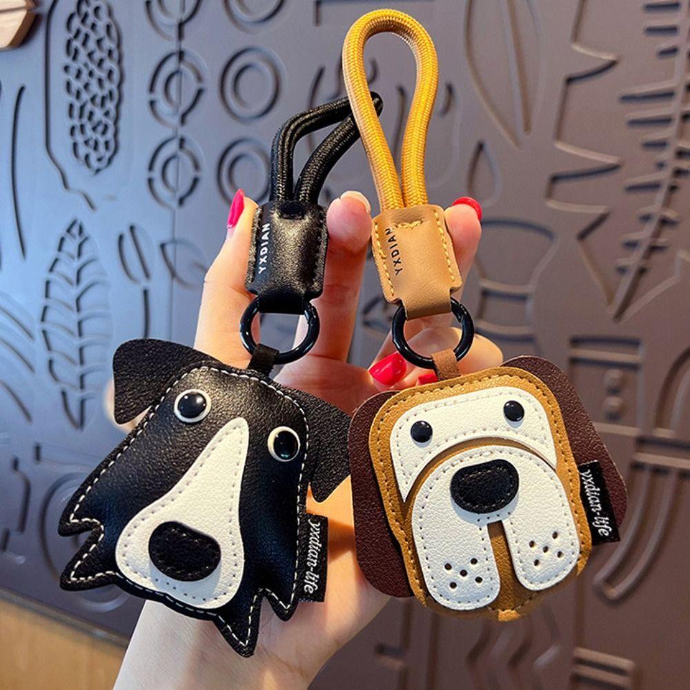 Hanger Pu Leather Puppy Keychain Cat Bag Pendant Multi-color Leather Dog Pendant Bag Ornament