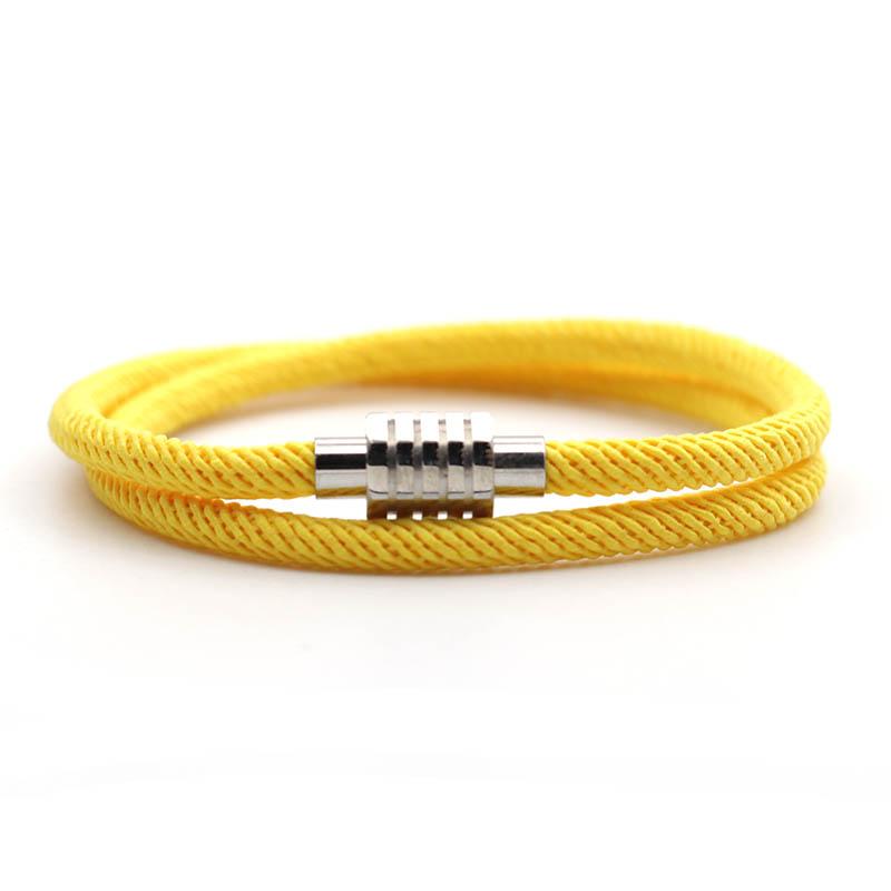 Minimalist 4mm Nylon Rope Bracelet Men Female Attract Magnet Lover Braslet Gift For Couple 100% Stainless Steel Braclet Joias