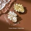 1 paire de boucles d'oreilles florales en alliage pour femmes, boucles d'oreilles tendance, pour mondaines, anniversaires, rendez-vous, dîners, fêtes, boucles d'oreilles assorties