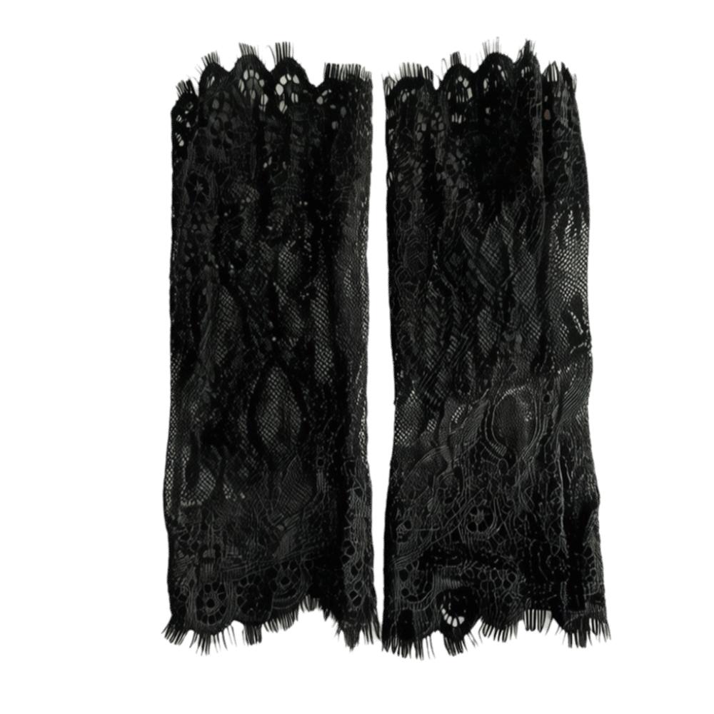 Mesh Fingerless Lace Gloves Pearls Decoration Wedding Gloves Bridal Arm Sleeves  Sun Protection