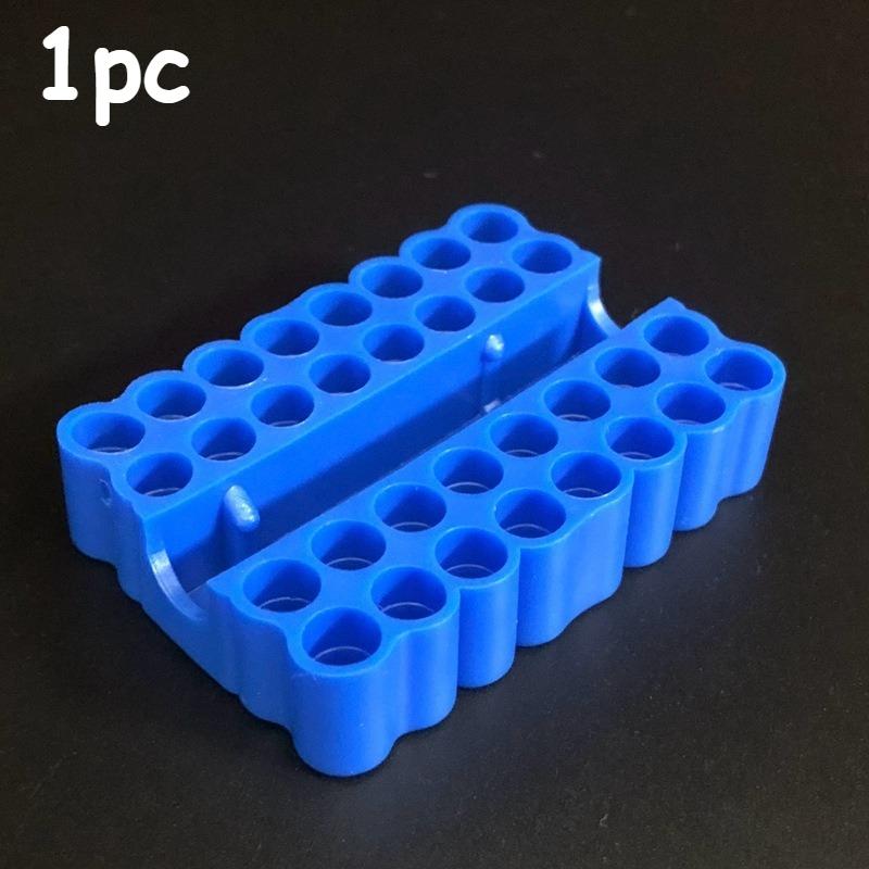 

32 Hole Hex Screwdriver Head Organizer | Compatible with 1/4 Inch Hex Handle, Durable PVC Portable Tool Accessories Storage Box