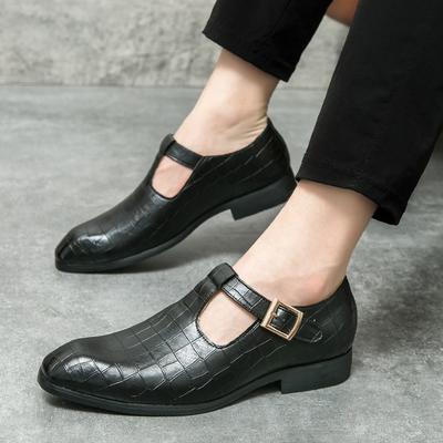 Designer Fritidssandaler for Menn Sommer Nytt Alligatormønster Spenne Stropp Flate Sko Mannlig Forretningskjøring Fritidssko