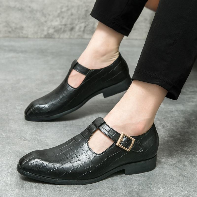 Designer Leisure Men's Sandals Summer New Alligator Pattern Buckle Strap Flats Shoes Male Business Driving Casuals Shoes